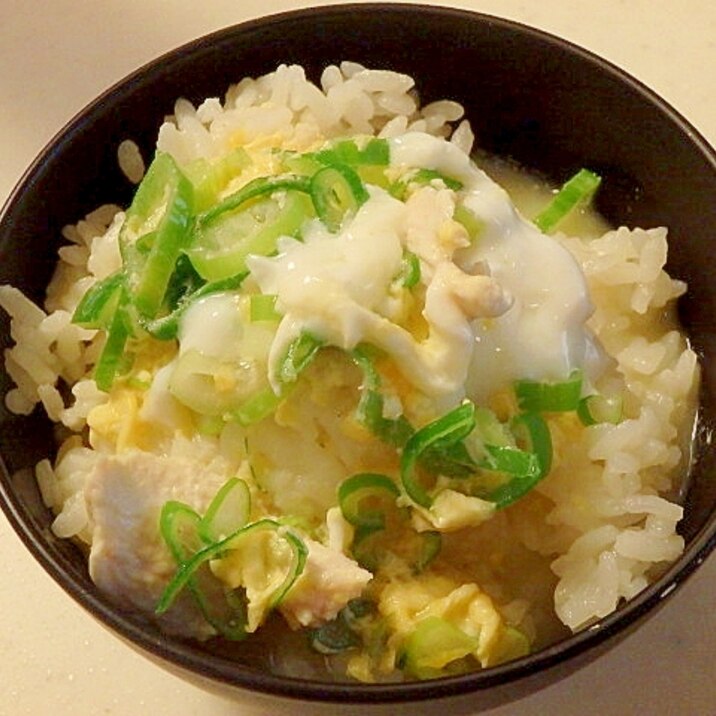 朝食に 鶏むね肉の卵スープご飯 レシピ 作り方 By めい 楽天レシピ